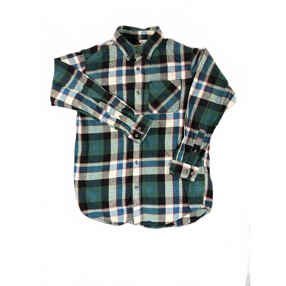 Magellan Outdoors Canyon Creek Classic Fit Plaid Button-Up Flannel Shirt - Small